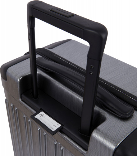 Чемодан Piquadro PQ LIGHT PREMIUM (BV4426PQLP/GRN) 40x55x20см 38л. 3.47кг. поликарбонат/алюм./натур.кожа серый