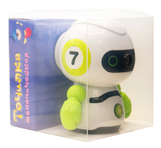 Точилка для карандашей механическая Silwerhof Robot Монстрики 1 отверстие пластик