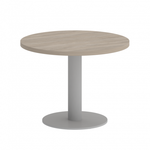 Home Office Стол журнальный круглый VR.SP-5-60.1G Дуб аттик/Серый металл 600*600*453