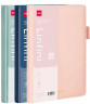Блокнот Deli LINFINI EN158L A5 210х143мм искусст. кожа 144л линейка твердая обложка ассорти ассорти:син/роз/зел