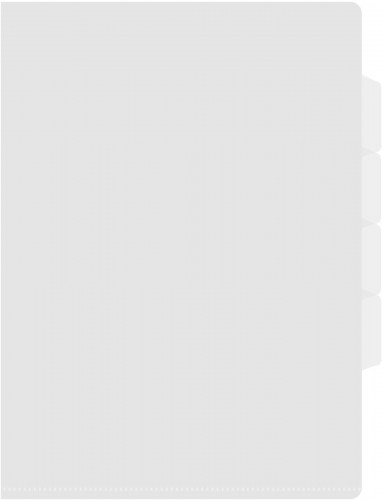 Папка-уголок Бюрократ -E356CLEAR 3 уровн. A4 пластик 0.15мм прозрачный