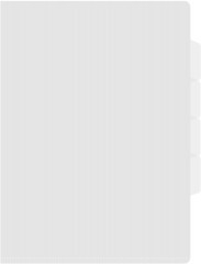 Папка-уголок Бюрократ -E356CLEAR 3 уровн. A4 пластик 0.15мм прозрачный