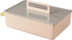 Короб для хранения Deli XDM16pink 2отд. 317x212x142,5мм розовый/серый пластик