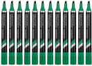 Набор маркеров перманентных Deli EU10150-P Think скошенный пиш. наконечник 1.5-5мм зеленый коробка картонная (12шт.)