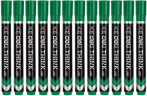 Набор маркеров перманентных Deli EU10150-P Think скошенный пиш. наконечник 1.5-5мм зеленый коробка картонная (12шт.)
