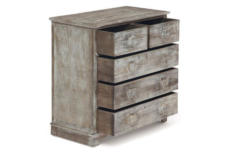 Комод с 5 ящиками  Secret De Maison AMOUR ( mod. HX16-004NS ), paulownia, мдф, 74x38x74см, Натуральный Антик