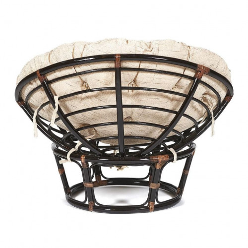 Кресло "PAPASAN"  23/01 W /с подушкой/, Antique brown (античный черно-коричневый), ткань Старт