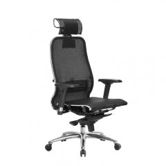 Кресло Метта Samurai S-3.04 MPES + черный плюс, двойная сетчатая ткань