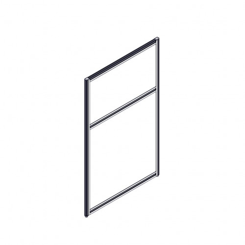 Секция комбинированной перегородки RP115SL70 Серый/Tempo 9 (графит) 700х22х1115