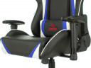 Кресло игровое Zombie Z4 черный/синий эко.кожа крестов. пластик