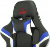 Кресло игровое Zombie Z4 черный/синий эко.кожа крестов. пластик