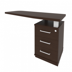 First Тумба приставная с топом правая KTP-2 (R) Венге 1300*500*765