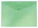 Конверт на кнопке Бюрократ Economy -PK100GRN A4 пластик 0.10мм зеленый