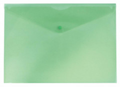 Конверт на кнопке Бюрократ Economy -PK100GRN A4 пластик 0.10мм зеленый