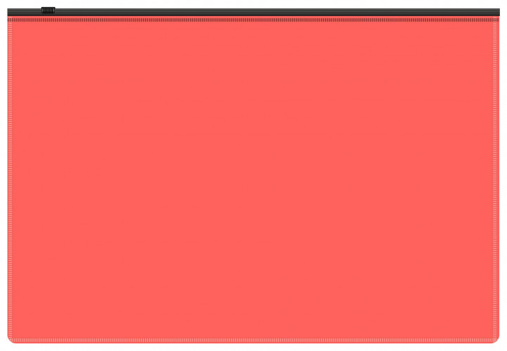 Папка на молнии ZIP Бюрократ -BPM4APINKBL A4+ полипропилен 0.15мм коралловый цвет молнии черный