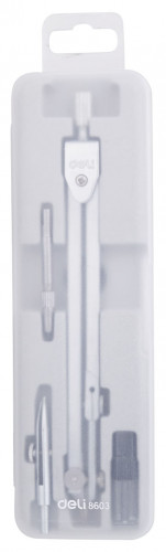 Циркуль Deli E8603 металл в компл.:грифель