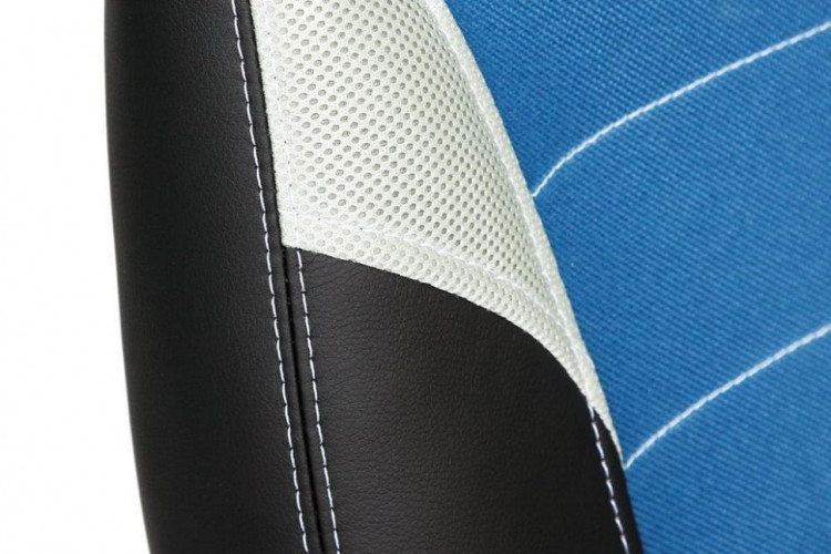 Кресло INTER, кож/зам/ткань, черный/синий/серый, 36-6/С24/14