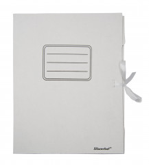 Папка архивная 2 завязки Silwerhof ПАЗ-75БЕЛЫЙ микрогофрокартон корешок 75мм 250x325x75мм белый