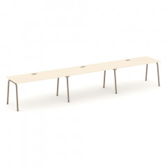 Estetica Рабочая станция на 3 места ES.RS-3.4-LK Сатин/Латте металл 4740*730*750