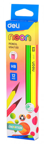 Карандаш ч/г Deli EU54700-1 HB трехгран. пластик коробка (1шт)