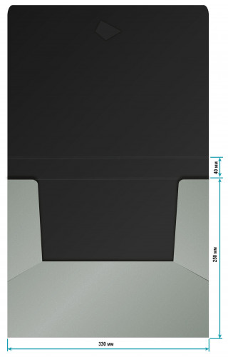 Папка-короб на резинке Silwerhof Perlen 255121-77 пластик 0.8мм A4 серебристый металлик