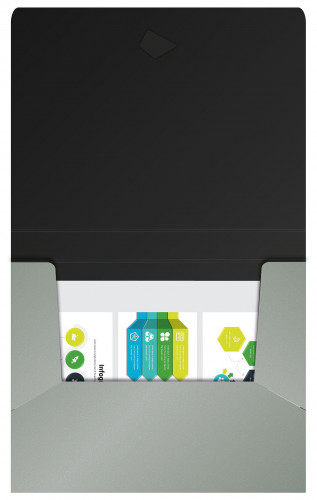 Папка-короб на резинке Silwerhof Perlen 255121-77 пластик 0.8мм A4 серебристый металлик