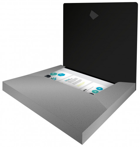 Папка-короб на резинке Silwerhof Perlen 255121-77 пластик 0.8мм A4 серебристый металлик