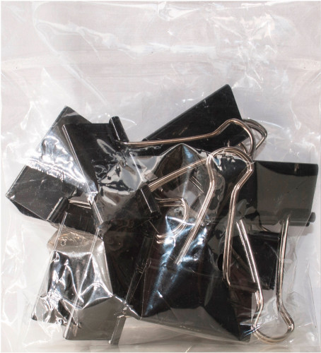 Зажимы Buro сталь 51мм черный (упак.:10шт) пакет