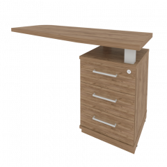 First Тумба приставная с топом правая KTP-2 (R) Дуб табак 1300*500*765