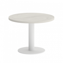 Home Office Стол журнальный круглый VR.SP-5-60.1G Дуб наварра/Белый металл 600*600*450