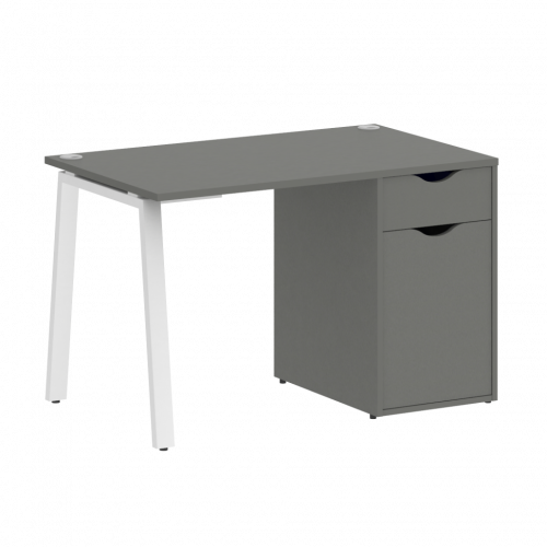 Home Office Стол письменный VR.SP-3-118.1.A Металлик/Белый металл 1180*720*750