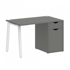 Home Office Стол письменный VR.SP-3-118.1.A Металлик/Белый металл 1180*720*750