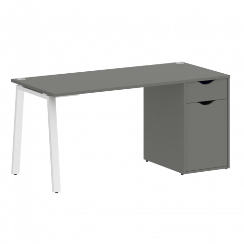 Home Office Стол письменный VR.SP-3-158.1.A Металлик/Белый металл 1580*720*750