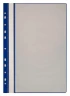 Папка-скоросшиватель Бюрократ -PS10BLUE A4 10 вкладышей боков.перф. пластик синий 0.12/0.16