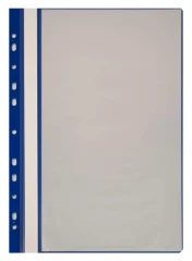Папка-скоросшиватель Бюрократ -PS10BLUE A4 10 вкладышей боков.перф. пластик синий 0.12/0.16