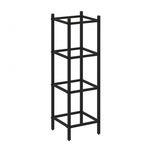 Loft Угловой проходной модуль VR.L-SL.UPK-3.3.3 Чёрный металл 446*446*1458