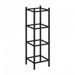 Loft Угловой проходной модуль VR.L-SL.UPK-3.3.3 Чёрный металл 446*446*1458