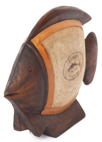 Декоративная рыба Secret De Maison SNAPPER ( mod. HA-4080 ) , дерево манго/холст, 35,5х43х7см, коричневый