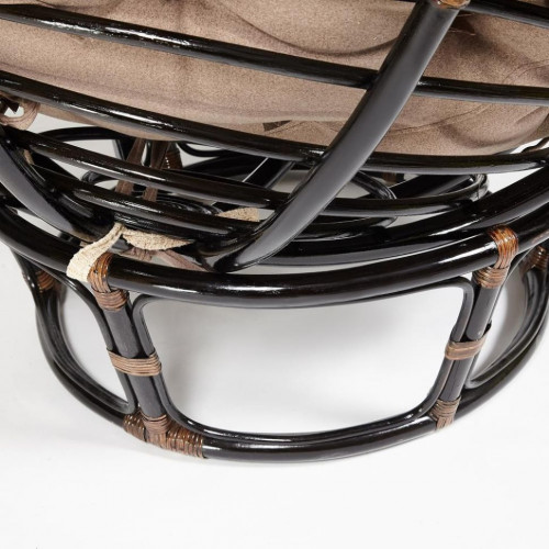 Кресло "PAPASAN"  23/01 W /с подушкой/, Antique brown (античный черно-коричневый), экошерсть Коричневый, 1811-5