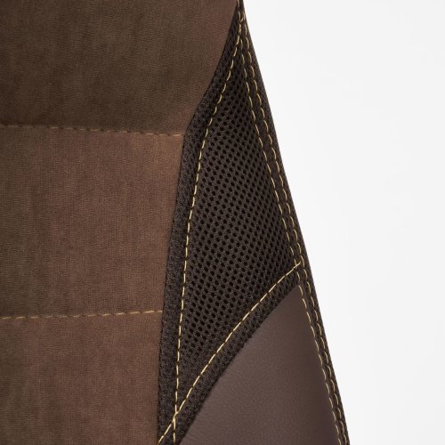 Кресло INTER, кож/зам/флок/ткань, коричневый, 36-36/6/TW-24