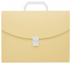 Портфель Бюрократ Pastel PASTPP01YEL 1 отдел. A4 пластик 0.7мм желтый