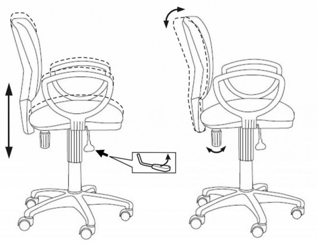 Кресло Бюрократ Ch-626AXSN черный 10-11 крестов. пластик