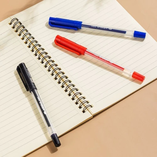 Ручка гелев. Deli EveryU EG83-Bl прозрачный d=0.7мм син. черн. 1стерж. кругл.