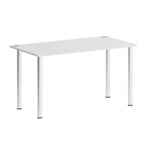 Home Office Стол письменный VR.SP-3-138 Белый бриллиант/Хром опоры 1380*720*750