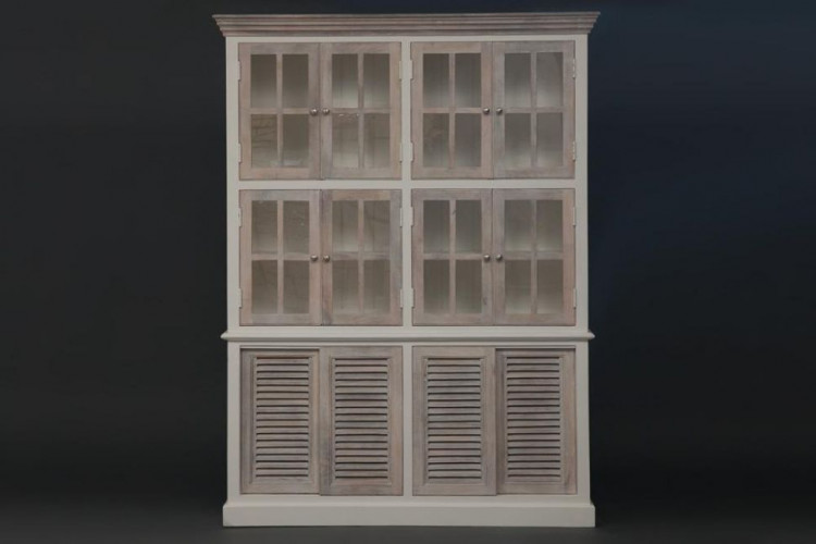 Библиотека Secret De Maison RIVIERA ( mod.2318 ), дерево манго, 160х40х210 см, Antique white/white wash