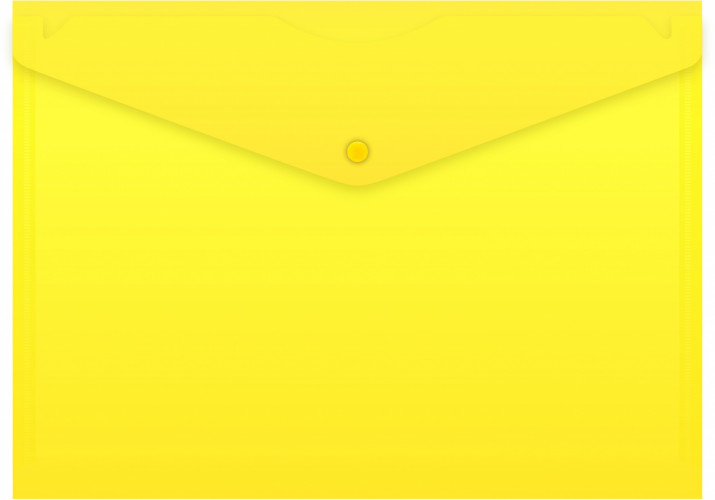 Конверт на кнопке Бюрократ -PK803ANYEL A4 непрозрачный пластик 0.18мм желтый