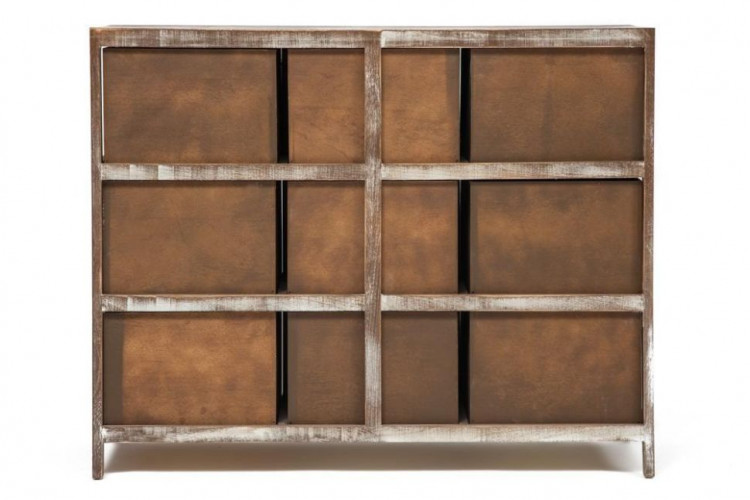 Комод с 9 ящиками Secret De Maison CHRISTMAS 9 ( mod. HX16-007NS ), paulownia, мдф, 80х33х85см, brown antique/ash christmas