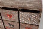 Комод с 9 ящиками Secret De Maison CHRISTMAS 9 ( mod. HX16-007NS ), paulownia, мдф, 80х33х85см, brown antique/ash christmas