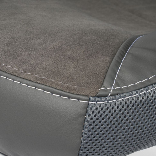 Кресло INTER, кож/зам/флок/ткань, серый/металлик, C-36/29/TW-12