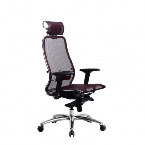 Кресло Метта Samurai S-3.04 MPES бордовый, сетчатая ткань